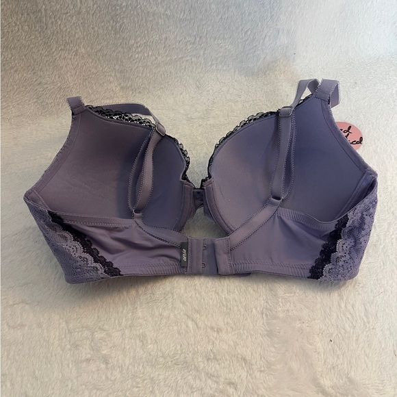 Aerie Lavender Lace Bra with Black Trim - Picture 4 of 7